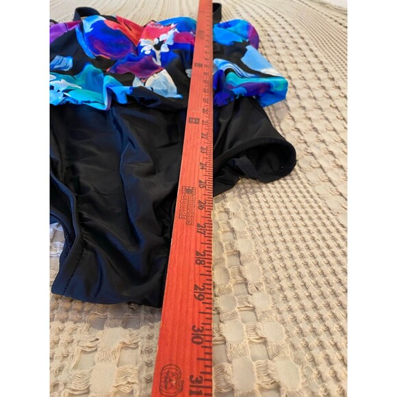 Women’s Swimsuit Size  XL One Piece “2 Bamboo” Adjustable Straps Beach Pool Chic - Picture 6 of 7